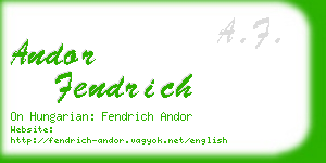 andor fendrich business card